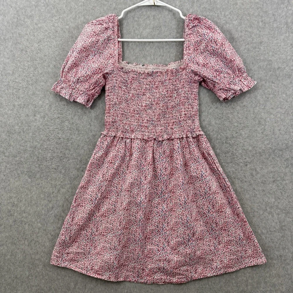 French Connection Rhodes Puff Sleeve Smock Mini Dress Size 4